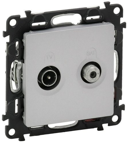 Розетка TV+SAT Оконечная без рамки Legrand Valena Life 2-м. алюминий картинка